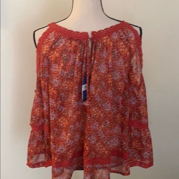 NWT Rebecca Minkoff Red Deneuve Top Blouse Size S - Picture 11 of 13